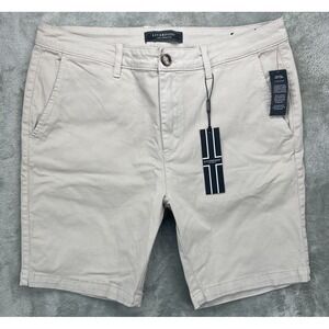 NWT Liverpool Los Angeles Mens The Trouser Shorts 36 Cement‎ Cotton Blend Chino